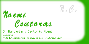 noemi csutoras business card