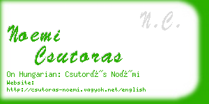 noemi csutoras business card